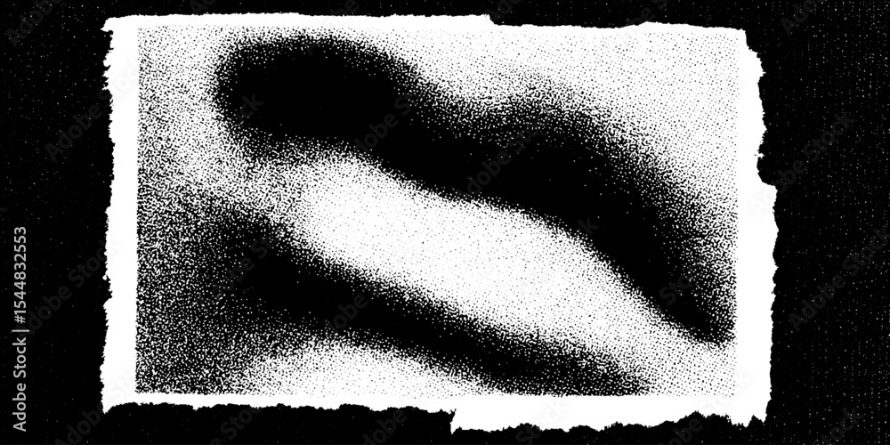 Poster abstract scribble with high contrast in black and white