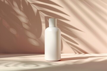 Mockup Realistic Detailed 3D Blank Cosmetic Bottle for Branding Design Template
