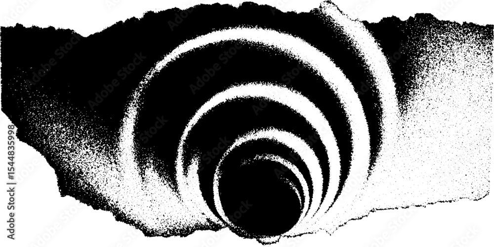 Poster high contrast black and white vortex design for abstract art concepts