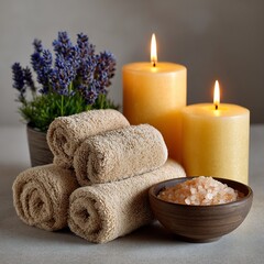 Spa Day Still Life with Candles
