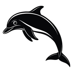 Jumping Dolphin Vector Graphic Design