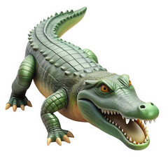 Fototapeta premium Cartoon crocodile illustration isolated on transparent background