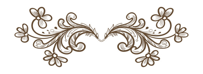 Set Flower decorative elements