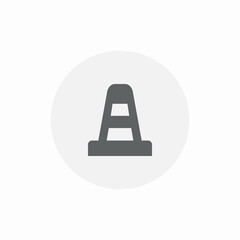 traffic road cone icon sign vector