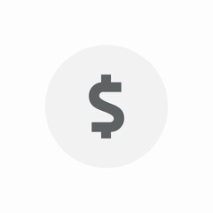 us dollar icon sign vector