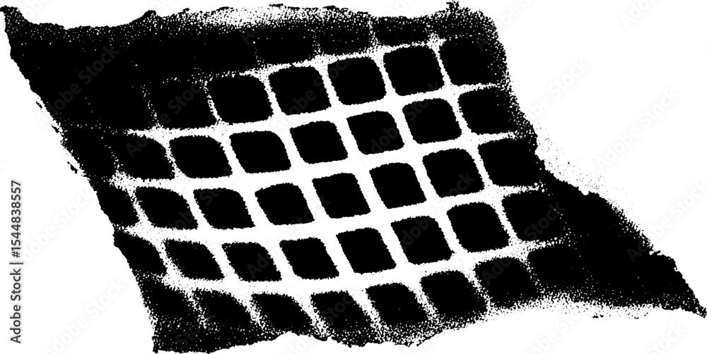 Poster high contrast black and white abstract waffle grid pattern for design and print