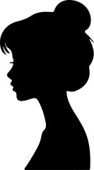 Woman Hairstyle Silhouette Vector, Female Hair Silhouette Design, Woman Haircut Vector Art, Stylish Woman Hair Outline, Beauty Hair Silhouette Art, Woman Hair Profile Vector, Elegant Hair Silhouette D