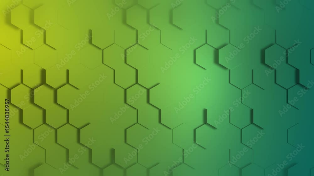 Wall mural green abstract circuit background with geometric squares and textured pattern