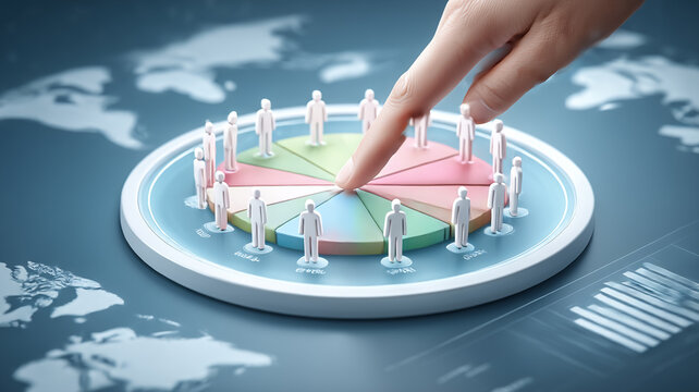 Global workforce demographics pie chart