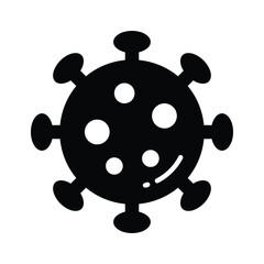 Grab this glyph icon of virus with molecular detail