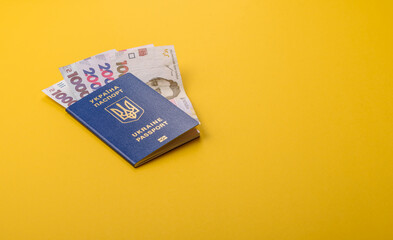 Ukrainian passport for travelling, flying and doing business. Ukraine document, id