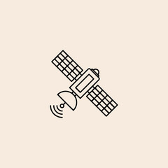 Obraz premium Satellite icon flat vector design.