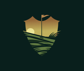 Modern professional golf design vector template for golf club