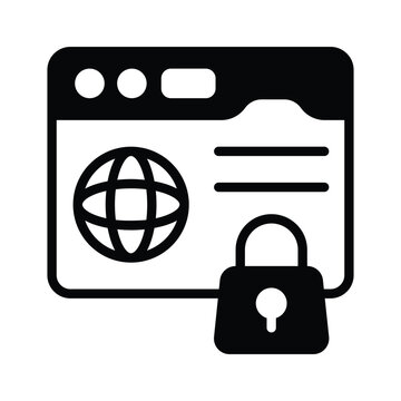 Take a look at this latest glyph icon of secure website