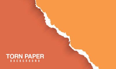 Vector Abstract Orange Torn Paper Background