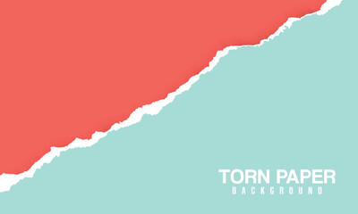 Vector Abstract Red And Blue Torn Paper Background
