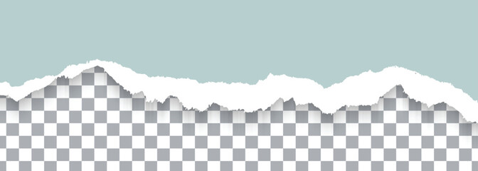 Vector Blue Torn Paper On Transparent Background