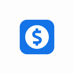 us currency dollar icon sign vector