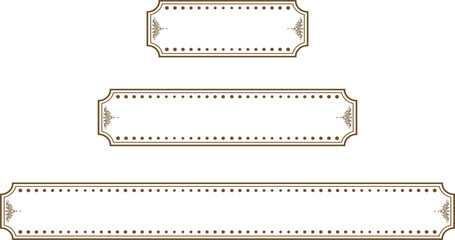 高級・ビンテージ風横長フレーム・枠素材セット