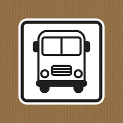 Iconic Black and White Illustration of a Simple Delivery Truck Design