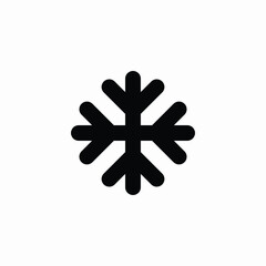 round snowflake icon sign vector