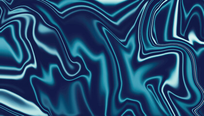 Blue Marble Abstract Liquid Texture Background with Glossy Waves
