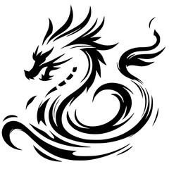 Dragon design silhouette