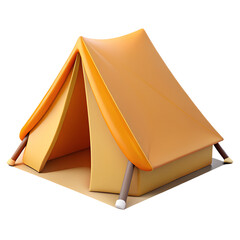 3d tent isolated on white