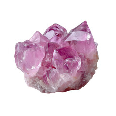 Amethyst Cluster: Beautiful Crystal Specimen on White Background