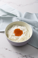 rice porridge with jam