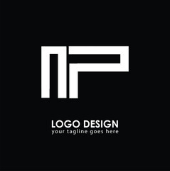NP NP Logo Design, Creative Minimal Letter NP NP Monogram