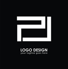 PJ PJ Logo Design, Creative Minimal Letter PJ PJ Monogram