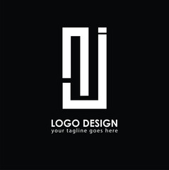 NJ NJ Logo Design, Creative Minimal Letter NJ NJ Monogram