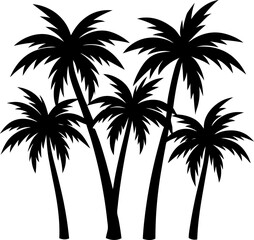 Obraz premium silhouette of palm trees
