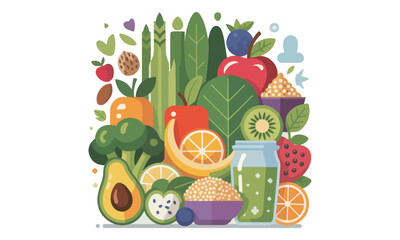 Fresh Salad Plate with Avocado and Carrot