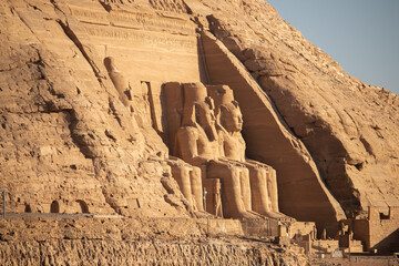 Ancient Egyptian temple of Abu Simbel in Aswan, Egypt