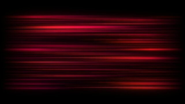 Hot air flow from conditioner effect. air light effect with red rays. Warm wind waves hot air blowing effect. Abstract directional optical fiber neon lines on black Background. Heat from the heater