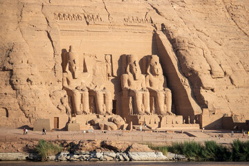 Ancient Egyptian temple of Abu Simbel in Aswan, Egypt