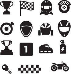 racing car motorcycle helmet trophy oil engine.