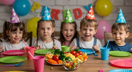 Joyful Children's Birthday Party Celebration with Delicious Treats