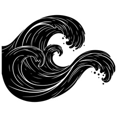 A beautiful vector visualization of a stylish borealis as glorious, flowing energy waves