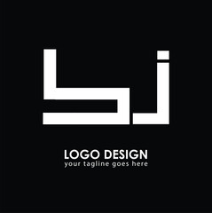 BJ BJ Logo Design, Creative Minimal Letter BJ BJ Monogram