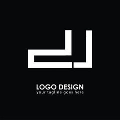 DJ DJ Logo Design, Creative Minimal Letter DJ DJ Monogram