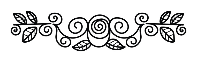 Set Flower decorative elements