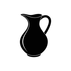 Colorful cartoon jug vector illustration with unique handle design white background PNG 