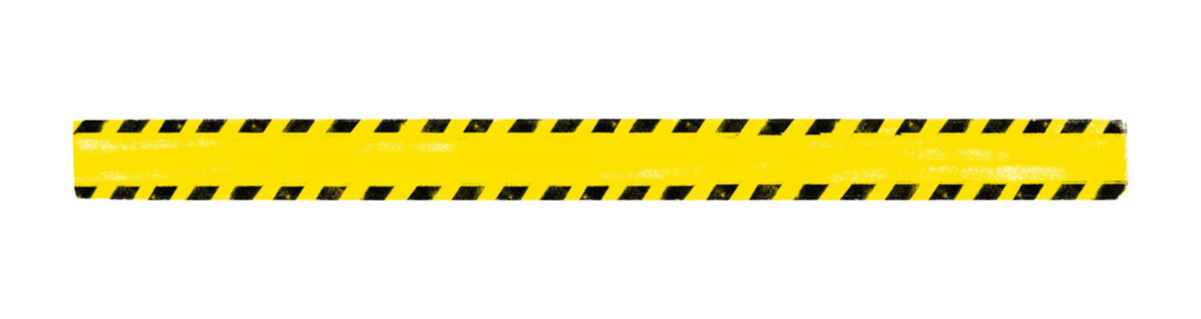 cute blank empty hand drawn yellow black under construction warning danger safety alert text word police line border template kids doodle crayon watercolor illustration clipart png sticker