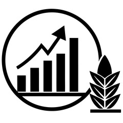 Business Graph with Arrow &ndash; Vector Illustration Representing Growth, Progress, and Success Trends
