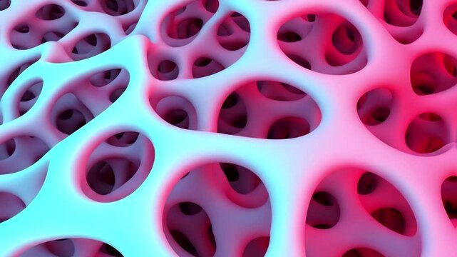 Video of Intriguing 3D Abstract Structure: A mesmerizing display of intricate geometric patterns and fluid forms, showcasing a captivating visual symphony.