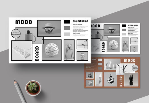 Brand Mood Board Design Template Layout