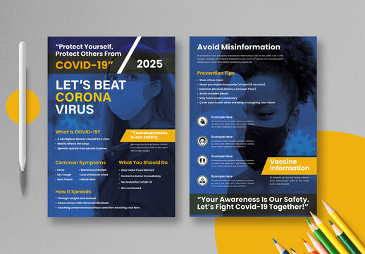 Coronavirus Covid 19 Flyer Template